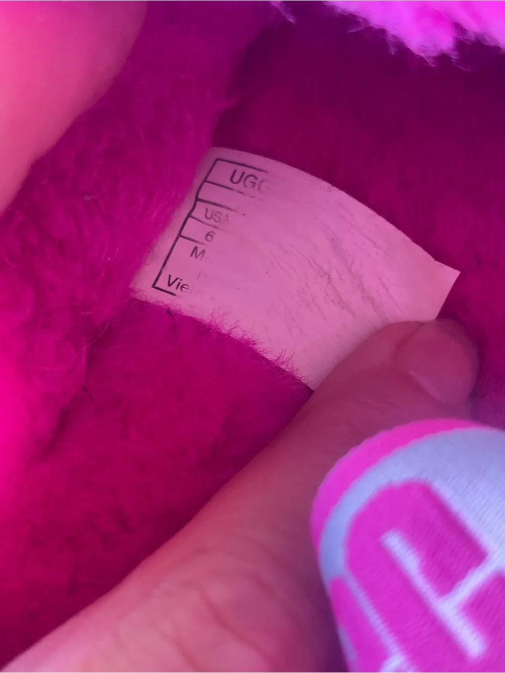 UGG Kids Hot Pink Fuzzy Slide Slippers